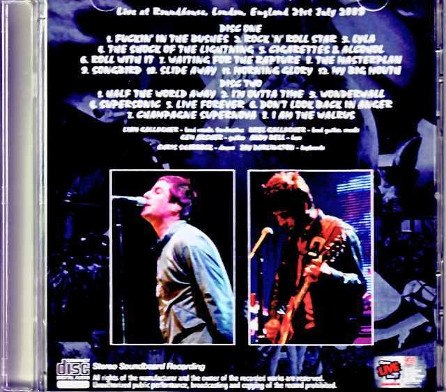 Oasis オアシス/London,UK 07.21.2009 Complete Soundboard Edition