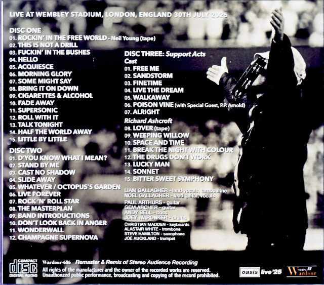 Oasis オアシス/London,UK 07.30.2025 Complete