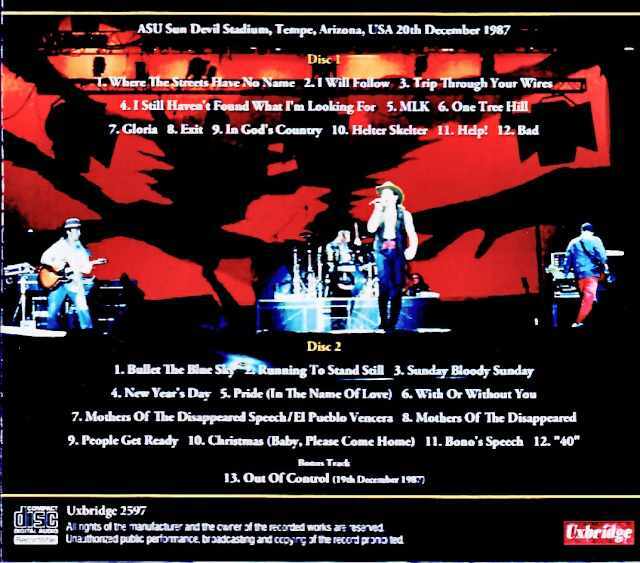 U2 ユーツー/AZ,USA 12.20.1987 Complete