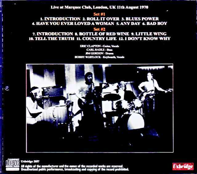 Derek and the Dominos デレク・アンド・ザ・ドミノス/London,UK 08.11
