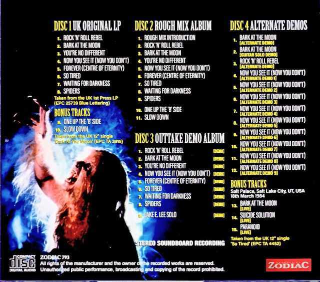 【付属品あり】オジー・オズボーン Bark at the Moon 月に吠える Ozzy Osbourne オジー・オズボーン/月に吠える Bark at the Moon