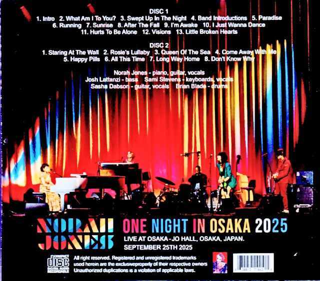 Norah Jones ノラ・ジョーンズ/Osaka,Japan 09.25.2025 Complete