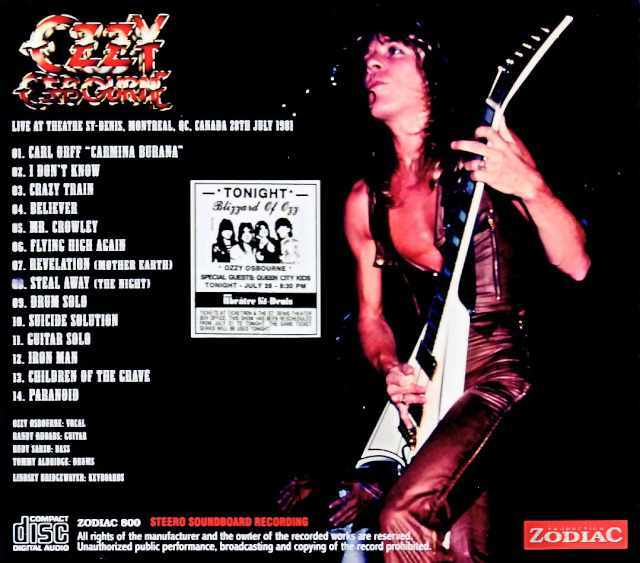Ozzy Osbourne Randy Rhoads オジー・オズボーン ランディ・ローズ
