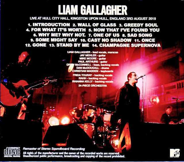 Liam Gallagher リアム・ギャラガー/England,UK 2019 Soundboard