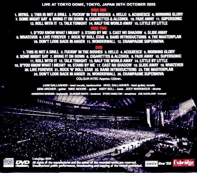 Oasis オアシス/Tokyo,Japan 10.26.2025 Complete & more