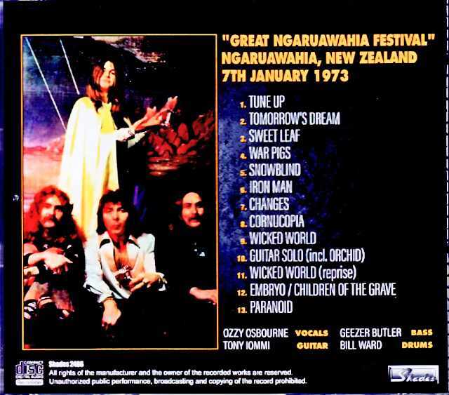 Black Sabbath ブラック・サバス/New Zealand 01.07.1973