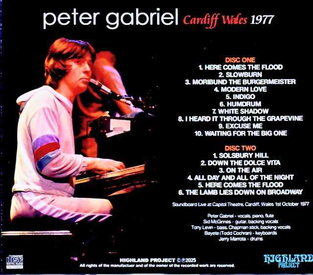 Peter Gabriel ピーター・ガブリエル/England,UK 10.01.1977 Complete