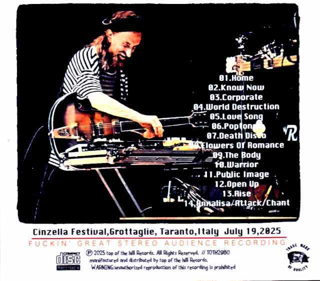 Public Image Limited パブリック・イメージ・リミテッド/Italy 07.19