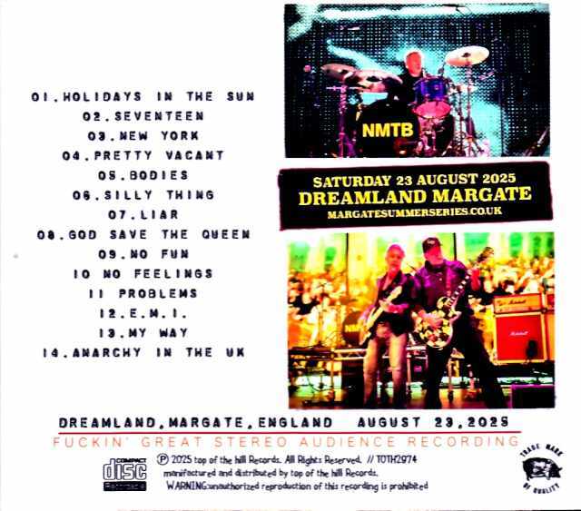 Sex Pistols セックス・ピストルズ/England,UK 08.23.2025 Complete