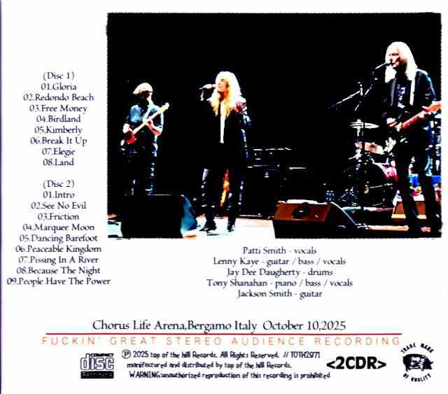 Patti Smith and Her Band パティ・スミス/Italy 10.10.2025 Complete