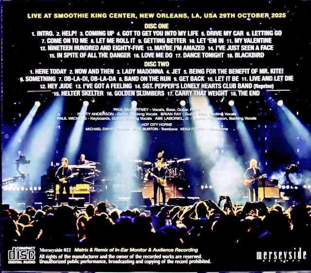 Paul McCartney ポール・マッカートニー/LA,USA 10.29.2025 Complete