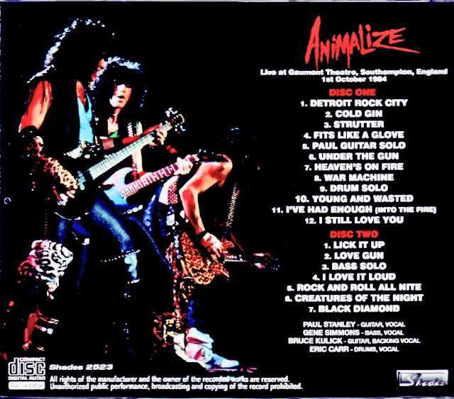 Kiss キッス/England,UK 10.01.1984