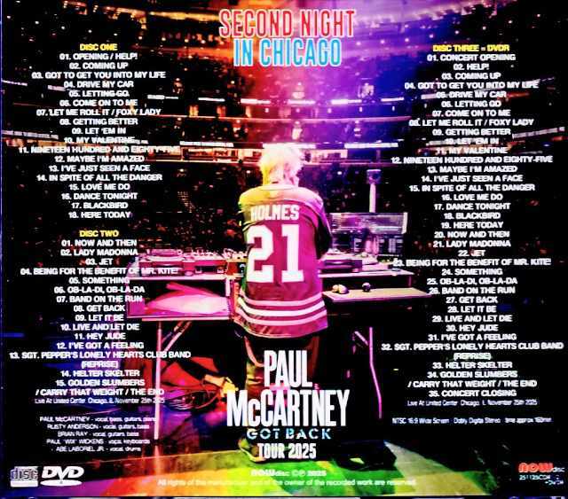 Paul McCartney ポール・マッカートニー/IL,USA 11.25.2025 S & V Complete
