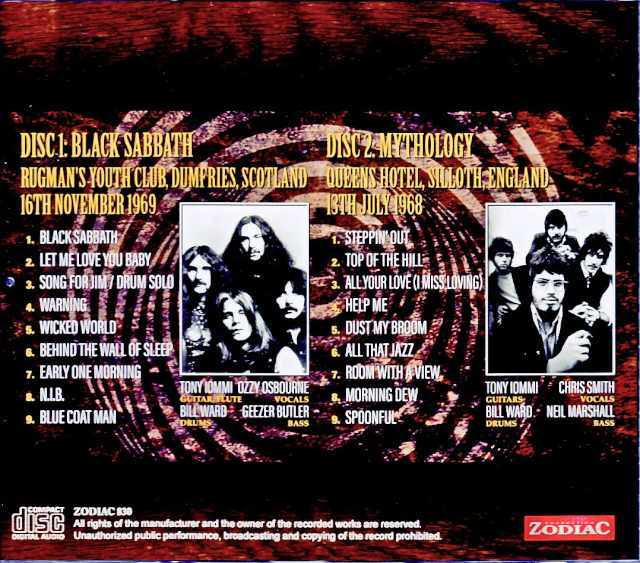 Black Sabbath ブラック・サバス/Scotland,UK 11.16.1969 & more