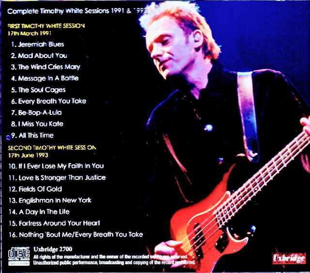 Sting スティング/IL,USA 1991 & more Sessions Soundboard Edition
