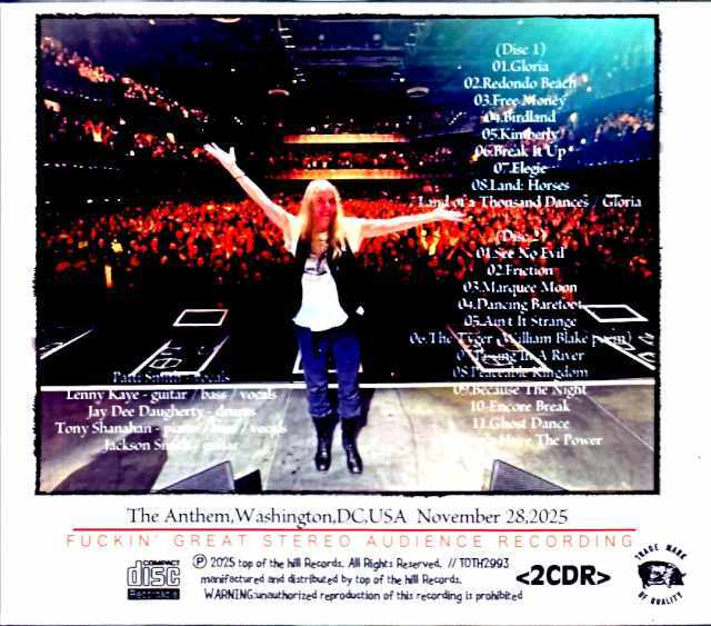 Patti Smith and Her Band パティ・バンド/WA,USA 11.28.2025 Complete