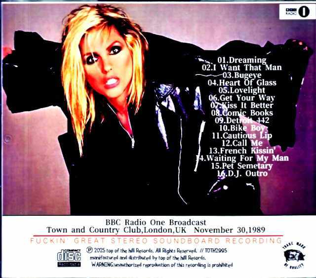 【洋楽 CD】 Deborah Harry （デボラハリー）ソロ 作品5枚セット Deborah Harry デボラ・ハリー/London,UK 1989 Soundboard Edition