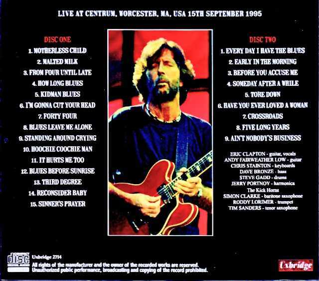 Eric Clapton エリック・クラプトン/MA,USA 09.15.1995