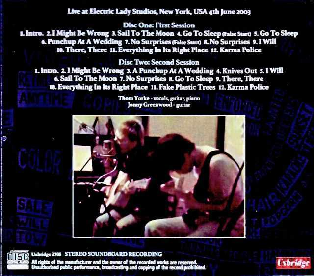 Radiohead レディオヘッド/NY,USA 06.04.2003 Complete Soundboard Edition