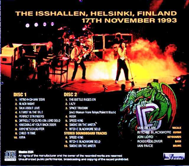 Deep Purple ディープ・パープル/Finland 11.17.1993