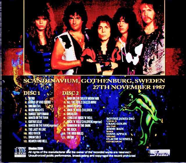 Dio ディオ/Sweden 11.27.1987 Complete