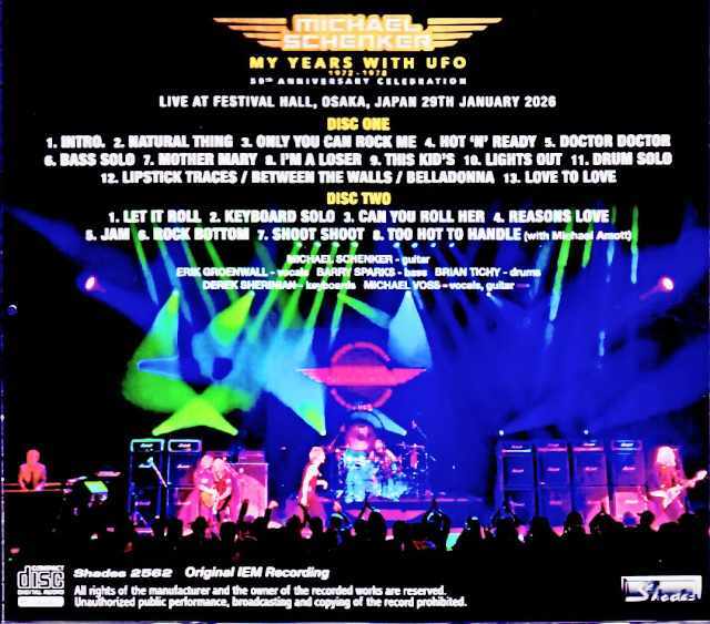 Michael Schenker マイケル・シェンカー/Osaka,Japan 01.29.2026