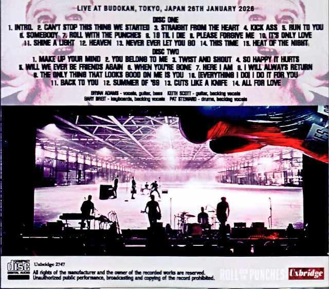 Bryan Adams ブライアン・アダムス/Tokyo,Japan 01.26.2026 Complete