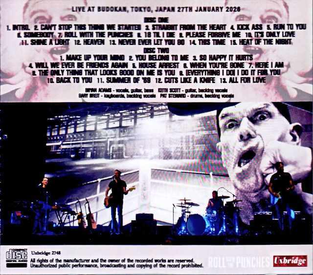 Bryan Adams ブライアン・アダムス/Tokyo,Japan 01.27.2026 Complete