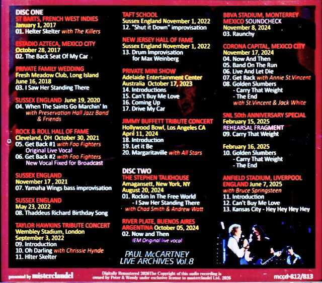 Paul McCartney ポール・マッカートニー/Live Archives 2021-2025