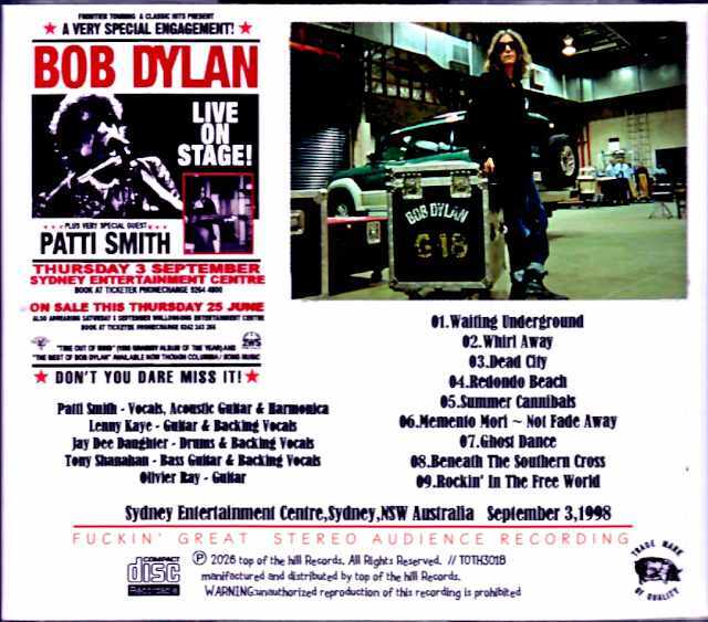 Patti Smith パティ・スミス/Australia 09.03.1998 Complete