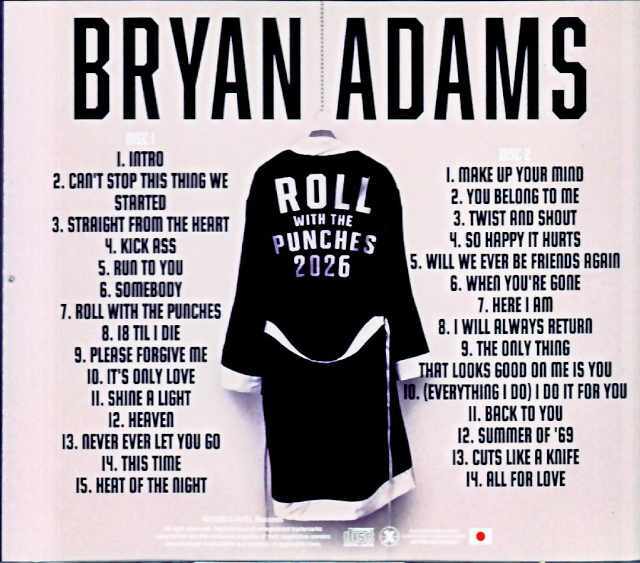 Bryan Adams ブライアン・アダムス/Tokyo,Japan 01.26.2026 Complete