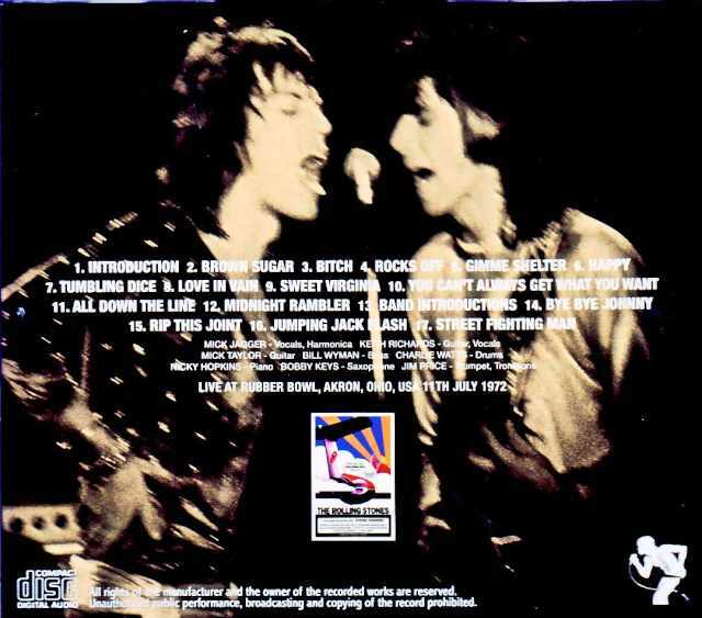 Rolling Stones ローリング・ストーンズ/OH,USA 07.11.1972 Complete