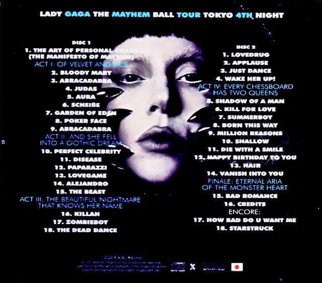 Lady Gaga レディ・ガガ/Tokyo,Japan 01.30.2026 Complete IEM Matrix