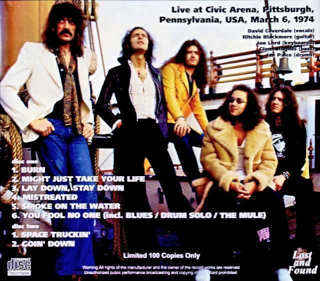 Deep Purple ディープ・パープル/PA,USA 03.06.1974 Complete Deep Purple ディープ・パープル/PA,USA 03.06.1974 Complete