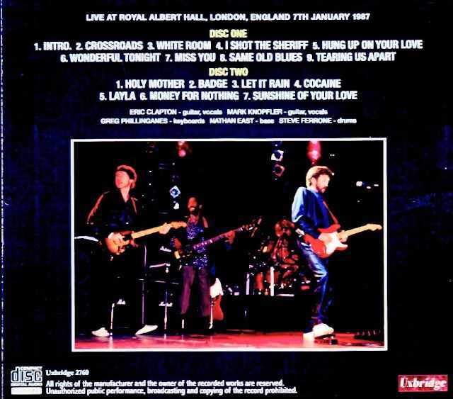 Eric Clapton エリック・クラプトン/London,UK 01.07.1987 Complete