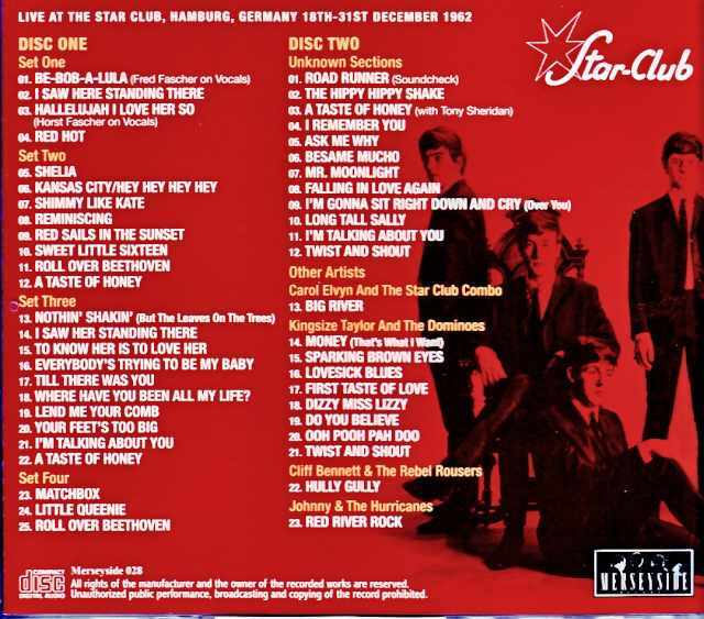 Beatles ビートルズ/Live at the Star Club Germany 1962 Upgrade