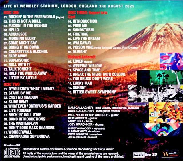 Oasis オアシス/London,UK 08.03.2025 Complete Remaster and Remix of