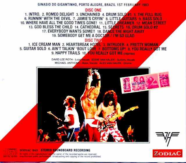 Van Halen ヴァン・ヘイレン/Brazil 02.01.1983 Soundboard Edition