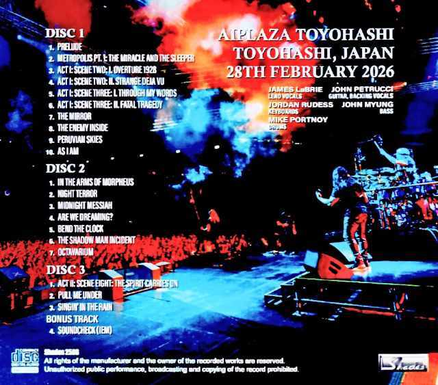 Dream Theater ドリーム・シアター/Aichi,Japan 02.28.2026 Complete