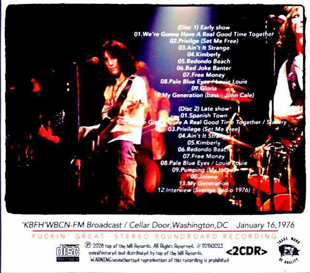Patti Smith Group パティ・スミス/WA,USA 1976 FM Broadcast Edition
