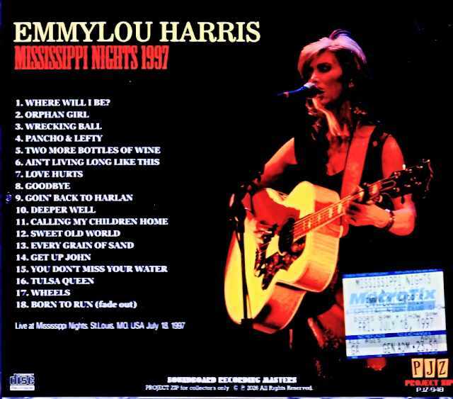 Emmylou Harris エミルー・ハリス/MO,USA 07.18.1997 Soundboard Edition