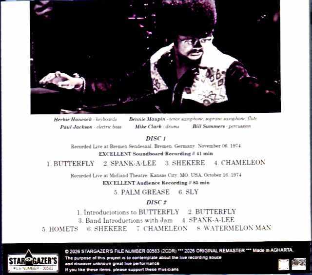 Herbie Hancock Headhunters ハービー・ハンコック/MO,USA 11.06.1974
