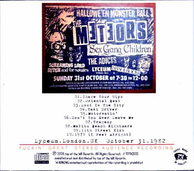 Hanoi Rocks ハノイ・ロックス/London,UK 10.31.1982