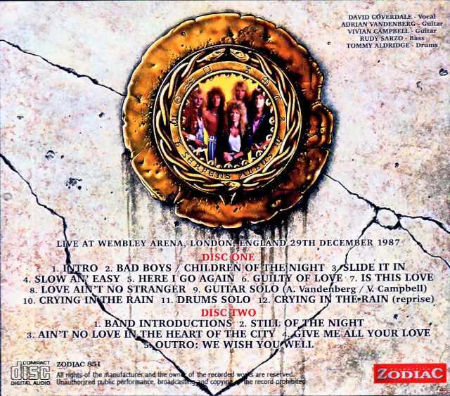 Whitesnake ホワイトスネイク/London,UK 12.29.1987 Complete