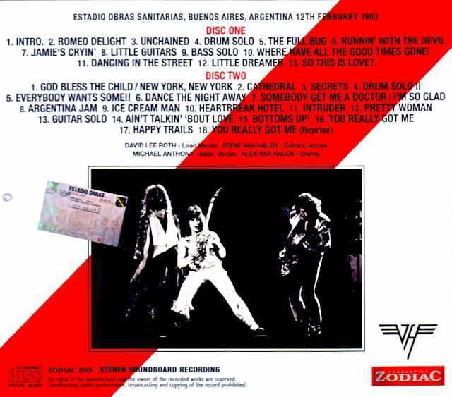 ヴァン・ヘイレン VANHALEN サイン入りレコード Van Halen ヴァン・ヘイレン/Argentina 02.12.1983 Soundboard Edition