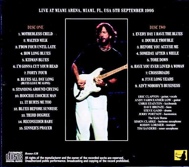 Eric Clapton エリック・クラプトン/FL,USA 09.05.1995 DAT Master Edition