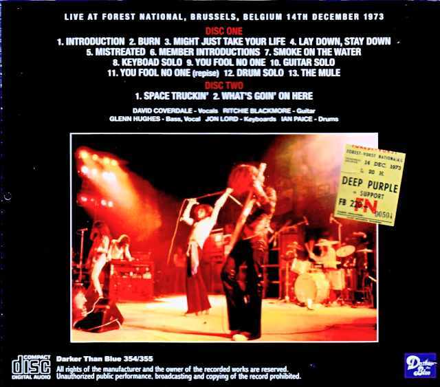 Deep Purple ディープ・パープル/Belgium 12.14.1973 Complete Remastered Deep Purple ディープ・パープル/Belgium 12.14.1973 Complete Remastered