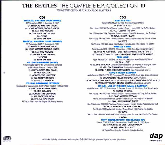 Beatles ビートルズ/Complete E.P. Collection Original UK Analog
