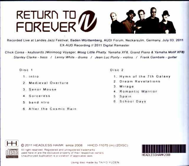 Return to Forever IV Jean Luc Ponty リターン・トゥ・フォーエヴァー
