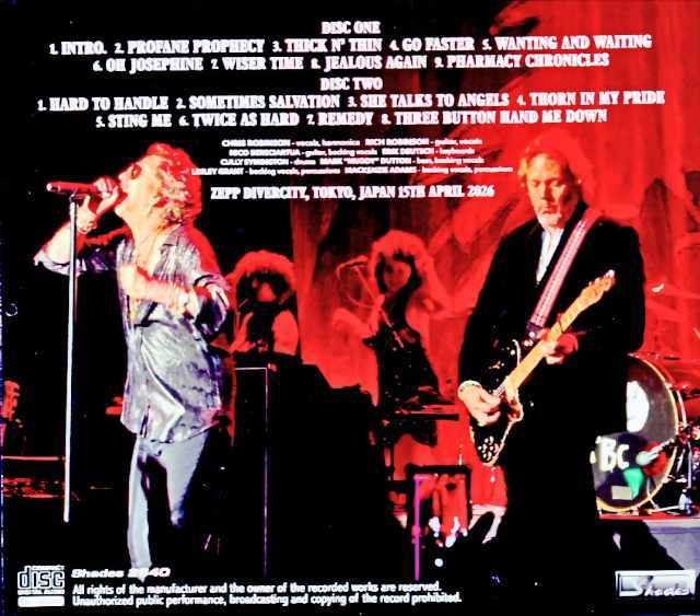Black Crowes ブラック・クロウズ/Tokyo,Japan 04.15.2026 Complete
